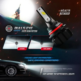 Stark NS 80W 9000LM Fanless LED Kit White 6K Headlight Bulbs Hi / Lo - H13 9008