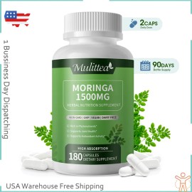 Greenpeople 180 Pills Moringa Leaf Organic Extract Pure Herbal Immune Digestion Support