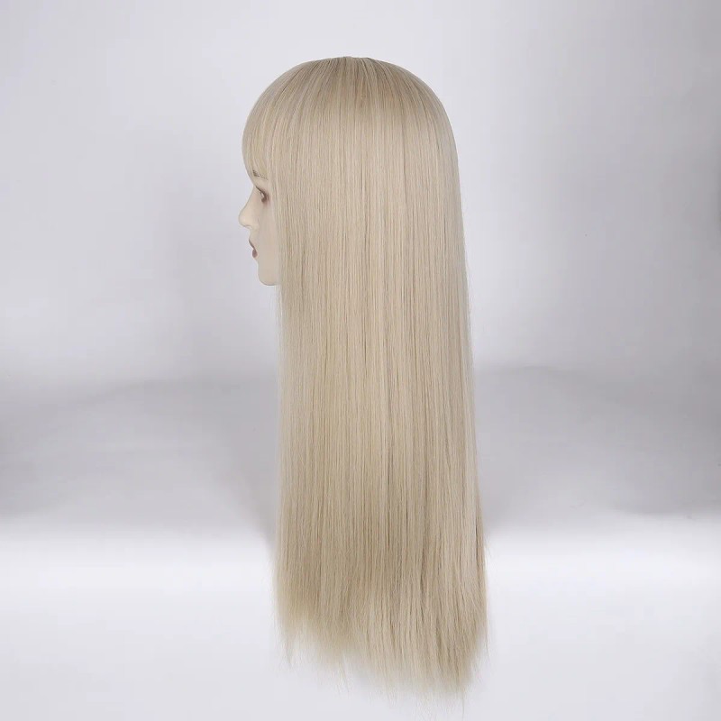 Peluca Rubia Natural Larga Pelo Liso Cosplay Mujer Dama