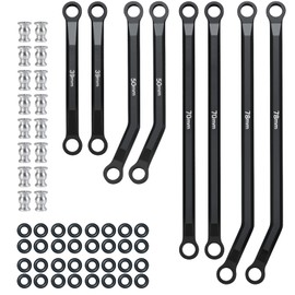 SWX Higher Extra Clearance RC Links Linkage Set for 1/24th Axial SCX24 Gladiator AXI00005 RC Crawler Car Upgrad (Black)
