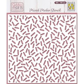 Nellie's Choice Confetti-Reusable Stencil for Crafts of 5.9 x 5.9 (15 x 15 cm) -Scrapbooking, Cardmaking and Other Papercrafts, White