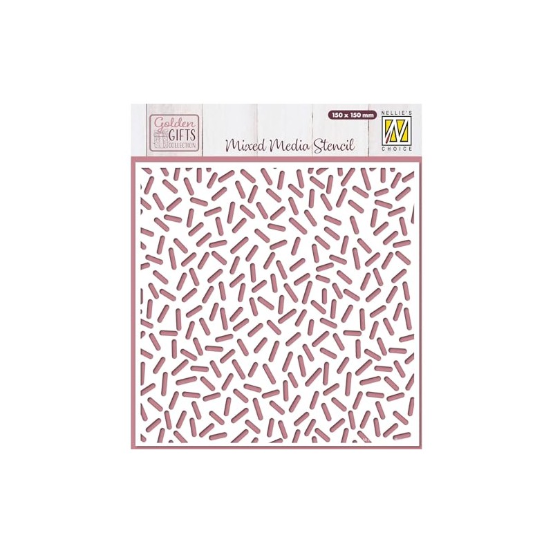 Nellie's Choice Confetti-Reusable Stencil for Crafts of 5.9 x 5.9