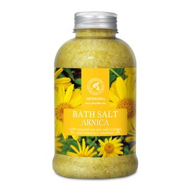 AROMATIKA Arnica Bath Salt with Orange & Rosemary Essential Oils – 600g Aromatherapy Bath Soak for Good Sleep, Relaxation & Stress Relief, Natural Bath Salt for Body Care, Beauty & Home Spa, Gift Idea