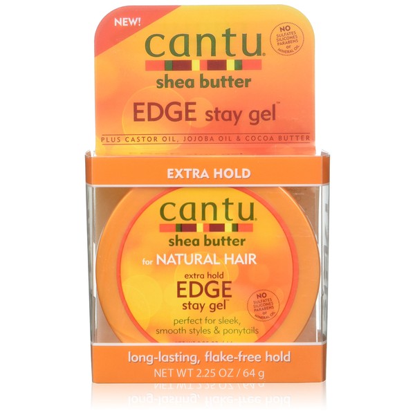 Cantu Shea Butter Extra Hold Edge Stay Gel 2.25 Ounce (66ml) (Pack of 6)