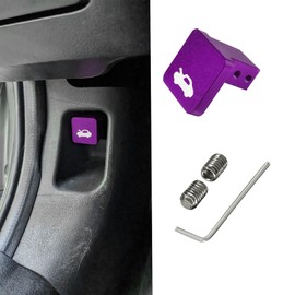 Lyxheth Hood Latch Release Handle Cable Repair Kit, Hood Release Handle Replacement, Heavy Duty Billet Hood Latch Release Cable Repair Kit, Hood Latch Release Pull Handle for Honda Civic CR-V (Purple)