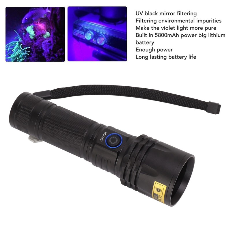 365nm UV Flashlight Professional High Brightness Ultraviolet Black Light Flashlight