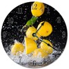 EasySells 10.5" Fresh Lemon Water Splash Design Clock - Printed