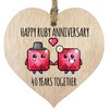 40th Wedding Anniversary Plaque Gift for Husband Wife - 40