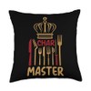BBQ Char Master Crowned Grill Expert Throw Pillow