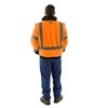 Majestic Glove 75-1384/M High Visibility 8-in-1 Waterproof Jacket, Orange/Black, Medium