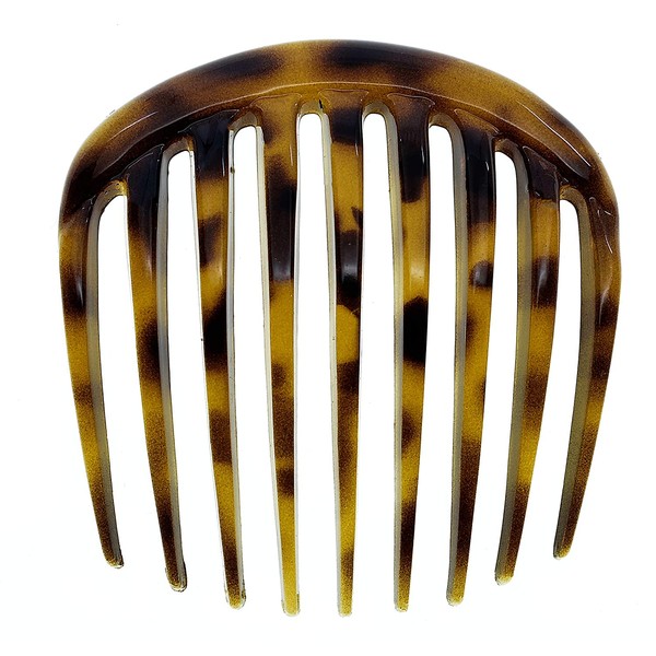 Camila Paris CP2878 French Hair Side Comb Small 2.75 inch Rounded, Tokyo, Flexible Durable Cellulose Hair Combs, Strong Hold Hair Clips for Women, No Slip Styling Girls Hair Accessories Made in France
