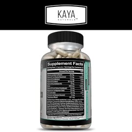 Kaya Naturals - Natural Herbal Stress Relief Support Vitamin Supplement to Relax and Calm the Mind - Boost Mood - Happy Pills - Anxiousness Support - 30 Capsules