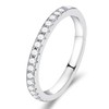 LIAN Moissanite Rings Wedding Band Half Eternity Wedding Rings for