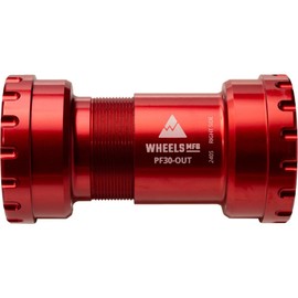 Wheels Mfg Pf30 Outboard Thread Together Bottom Bracket - ABEC-3 Red, 30Mm