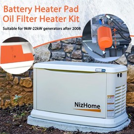Battery Heater Pad & Oil Filter Heater Kit for Generac, NizHome Battery Warmer Pad for Generac 7101, Oil Filter Heater for Generac 7102, 9kW-22kW Air-Cooled Generator Cold Weather maintaince kit