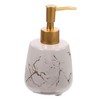 Ipetboom Ceramic Soap Dispenser with Pump Reusable Gray Marble Lotion