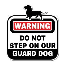 Yoonek Graphics Warning Do not Step on Our Guard Dog Peel and Stick Vinyl Decal Sticker for car Window, Laptop, and More. SKU #F0930