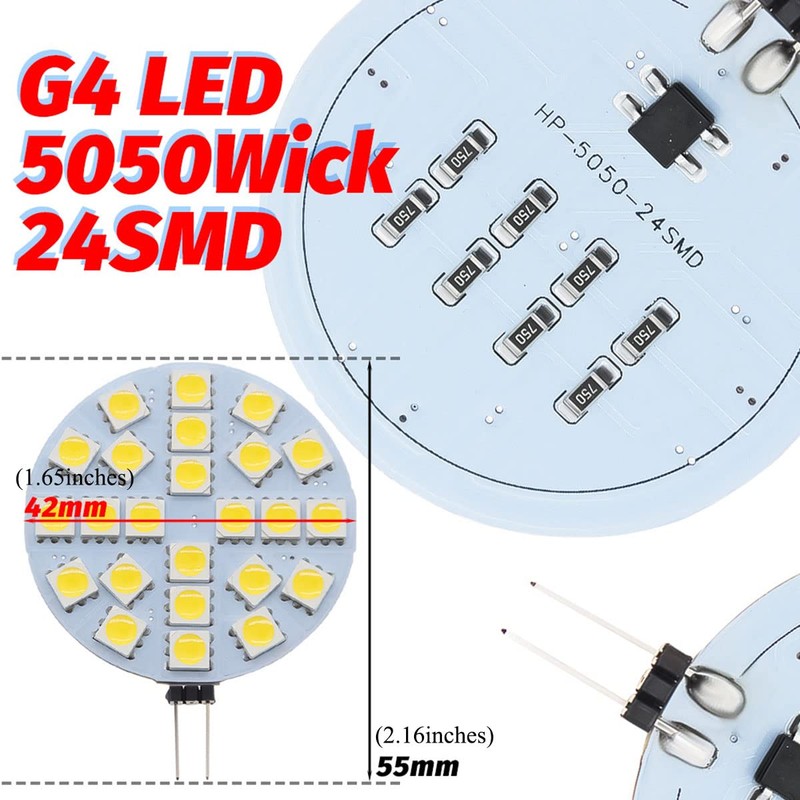 Edearkar 3W G4 LED Light Bulbs(6 Pack) Equivalent to 30W