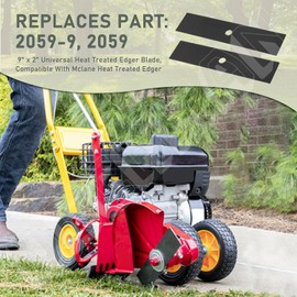 DECKMAN Universal 9" x 2" w 1/2 Hole Edger Blade Compatible with Mclane 2059, Also for Power Trim Edgers, Tru-Cut Edgers, King O Lawn Edgers - 5 Pack