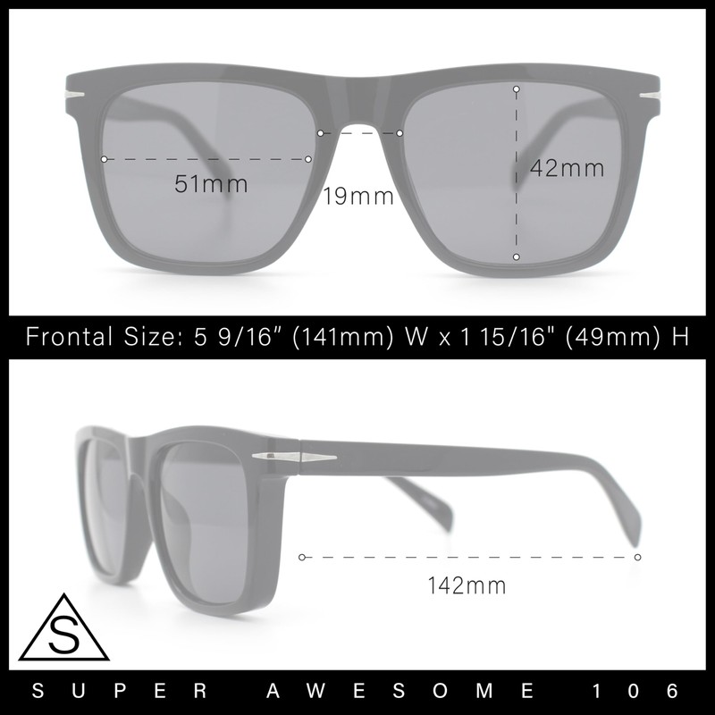 SA106 Oversized Large Horn Rim Dimensional Thick Plastic Rectangle Sunglasses