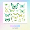 12 Sheets Glitter Temporary Tattoos Waterproof Butterfly Designs Purple Green