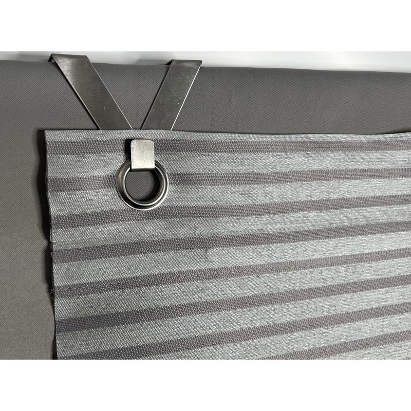 Easyfix Magnetic Roller Blind Horizontal Stripes Decorative Grey 60 x