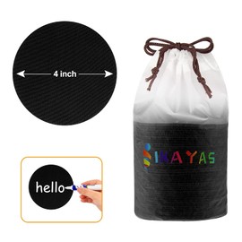 IKAYAS 60 Pcs Carpet Spots Markers Sit Dot One Color Black Carpet Circles Carpet Floor Dots Spots Markers for Classroom Decoration Teacher Supplies, Carpet Sitting Markers