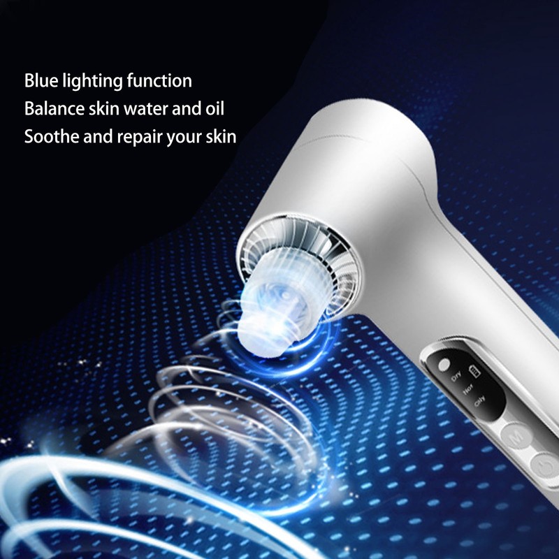Blackhead Remover Vacuum Cleaner Blue Lighting Electric Blackhead Removal Machine