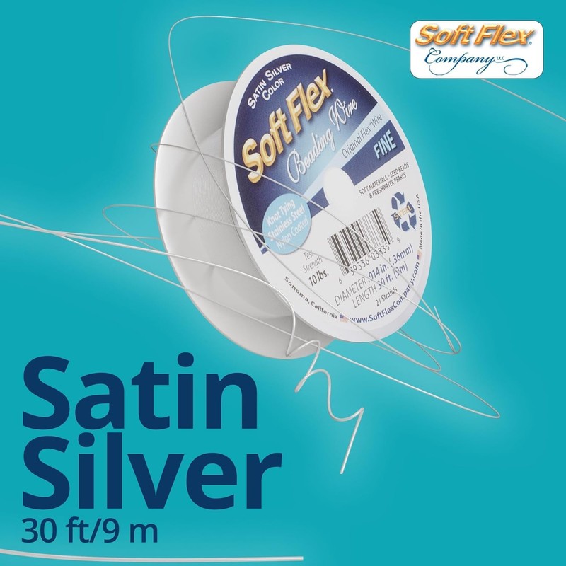 Soft Flex Metal Wire 21-Strand .014-inch x 30'-Satin Silver