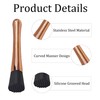 2Pcs 8 Inch Stainless Steel Muddler with Grooved Nylon Head,