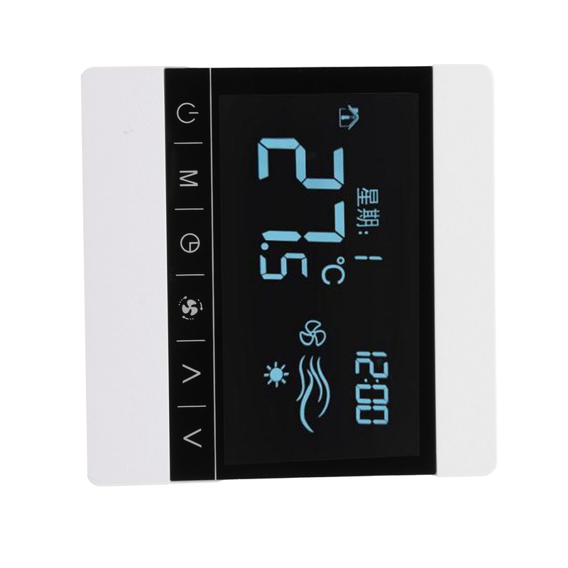 AC220V Touch Screen Thermostat WallHanging Stove Temperature Controller for Water/Floor