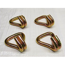 35MM J Claw Hooks Zinc Plated x4 (3 Ton Lashing Ratchet Webbing Yellow Passivated)