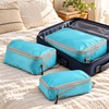 Compression Packing Cubes Set for Travel – Foldable Nylon Zipper