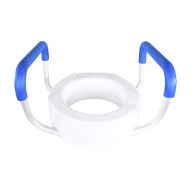 PCP Raised Toilet Seat, 4 Inch Lift, Elevated Height, Removable Arms, Injury Recovery Handicapped