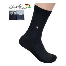 Gentlemen's Dress Sock Set with Kkulddaeng Logo Embroidery (2 Pairs, Crew Length) 2 Pairs 1 Set - 26cm