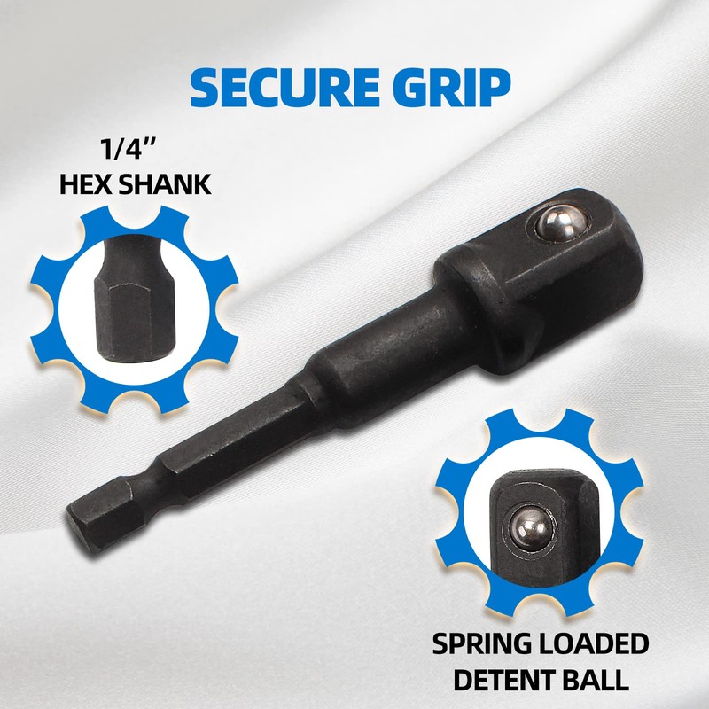 CCLIFE 17-Piece Socket Adapter for Impact Wrench 1/4 Inch 3/8