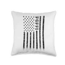 Gifts For Poppi Poppi American Flag Throw Pillow, 16x16, Multicolor