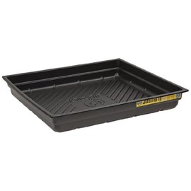 Justrite 28718 EcoPolyBlend Polyethylene Spill Tray, 37-3/4" Width x 5-1/2" Height x 34" Depth, Green
