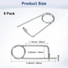 M METERXITY 8-Pack Brooch Shape Cotter Safety Pin, 2x29mm Stainless