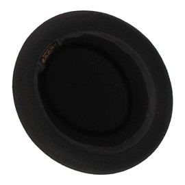 Licus Men's Roll up Pork Pie Pillbox Trilby Wool Hat Winter Derby Fedora Hat Black