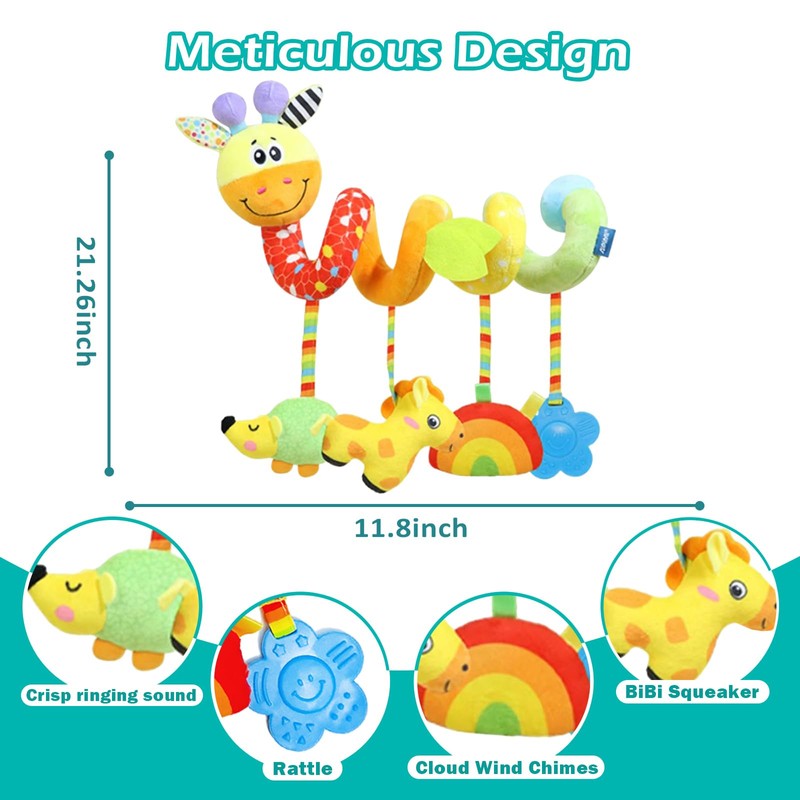 eners Pram Toy Baby Seat Cot Spiral Toy - Activity