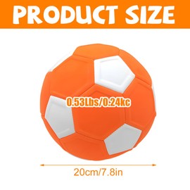 KQWVZ Curve Ball Football, 20 cm Curve and Swerve Football Toy, Footballs CurveBall with Pump, Great Gift for Boys and Girls Perfect for Outdoor & Indoor Match or Game(Orange White)
