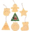 Christmas Ornaments Crafts (12 Pack) Picture Frame Ornaments DIY Unfinished
