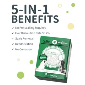 FURGONE × Seedshub Pet Hair Dissolver for Washing Machine, 96.7% Hair Dissolution, Dog Cat Hair | Stain Remover for Laundry, Pets Friendly, 6 Sachets, HE/Top/Front-Load Compatible