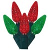 Vickerman Red and Green Light Set Features 50 LED Lights on Green Wire with 6" Bulb Spacing, 25', Red/Green