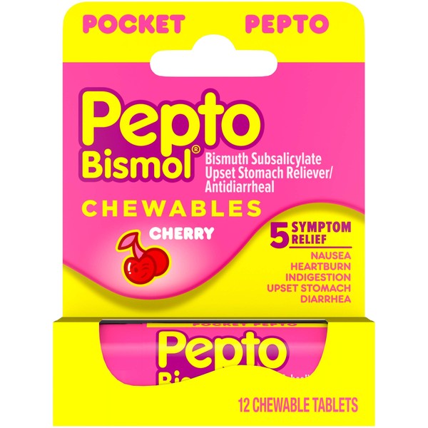 Pepto To Go Chrry Chew 12 Size 12ct Pepto To