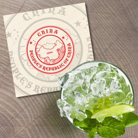 Unbranded China Travel 4'' X 4'' Square Wooden Coaster