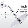 TRUSTMI Shower Head Extension Arm 4 Inch High Flow Stainless