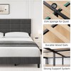 IDEALHOUSE King Size Bed Frame with Headboard, Linen Upholstered King