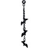 Body Candy 16G Womens Black Plated Steel Bats Chain Dangle